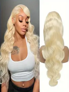 16-34 Inch 5x5 613 Lace Front Wig, Human Hair Body Wave, 613 HD Lace Closure, Glueless Wig, 180% Density, Lace Frontal Wig, Blonde Lace Front Wigs