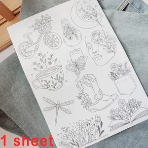 Water-Soluble Embroidery Pattern, Sewing Enthusiasts' Embroidery Stabilizer, Auxiliary Patch for Clothing, Shoes, Hats, DIY Craft Projects