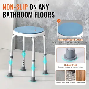 Blue rotating bathroom stool chair office  chair