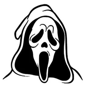 Scream Ghost Face Decal