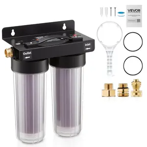 VEVOR Deionized Water System for Car Wash, Spotless Car Wash Water System with 2 x 0.5L Color Changing Resin, Spot-Free Deionized Water Filter for Cars RVs Motorcycles Windows
