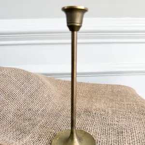 Trumpet Vintage Brass Candle Holder