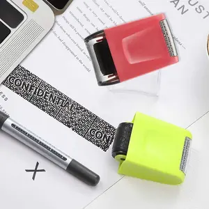 2Pcs Green/Pink Identity Theft Protection Roller Stamp for Hiding Sensitive Information, Wide Confidential Stamp, Security Stamp Roller for Identity Theft Prevention - Home Improvement.