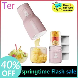 TER Ice Shaver Machine Portable Blender 2 In 1, Shaved Ice Machine for Home, Snow Cone Machine Ice Shaver Machine, Portable Blender for Shakes and Smoothies, Cordless Electric, Rechargeable