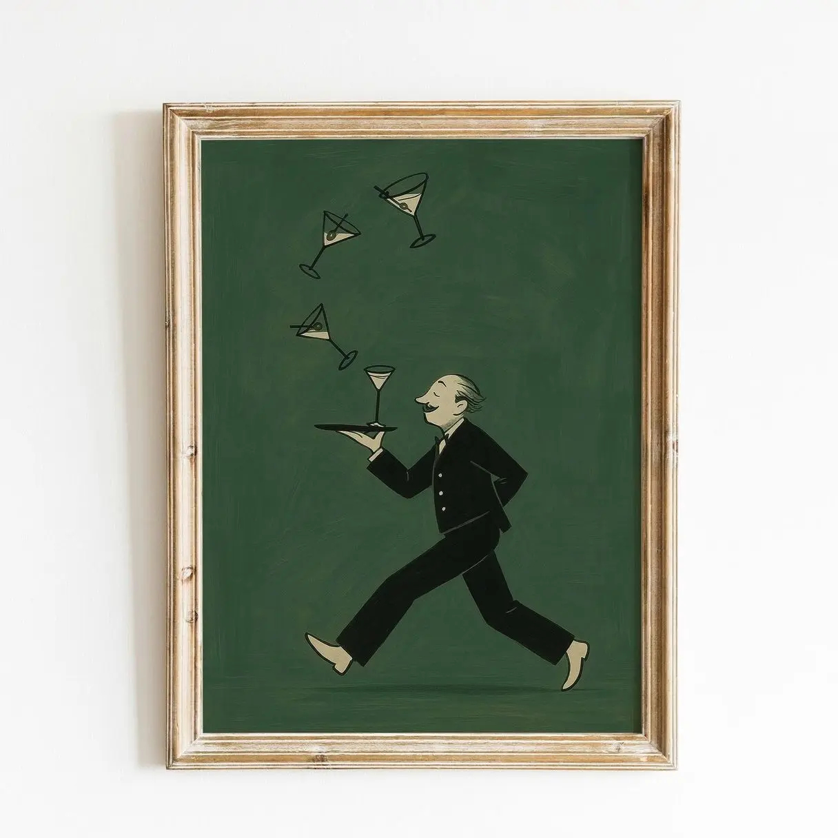 Vintage Bartender Wall Art Cocktail Juggler Retro Bar Poster Home Decor Print T