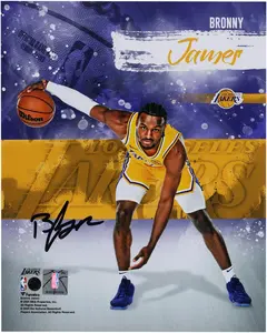 Bronny James Los Angeles Lakers Autographed 8" x 10" Stylized Photograph - Fanatics Authentic Certified