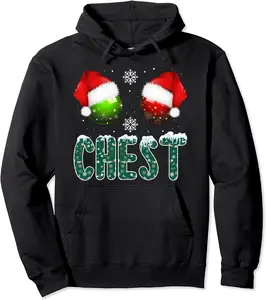 Chest Nuts Christmas Funny Xmas Matching Couple Chestnuts Pullover Hoodie - Feliciabr Shop 71B0CLTPB39R