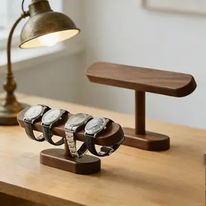 Design Antique Wooden Display Jewelry Accessory Stand, Bracelet Scrunchie Holder Display for Store, Showcase and Home, Brown Color