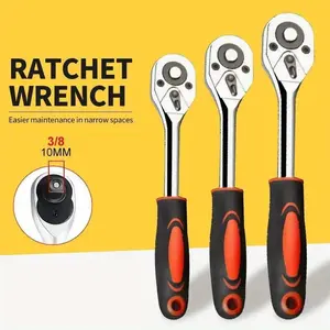 1/4、3/8 Inch Ratchet Wrench 24 Tooth Drive Ratchet Socket Wrench Tool Multi-funtion DIY Hand Tool Ratchet Handle Wrench Multifunctional Socket Wrench