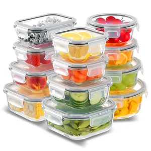 Glass Food Storage Containers with Lids Airtight 12 Pack, Glass Storage Containers with Lids for Food, Not Easy Broken & Leak Proof, Oven/Dishwasher Safe TikTokShopBlackFriday