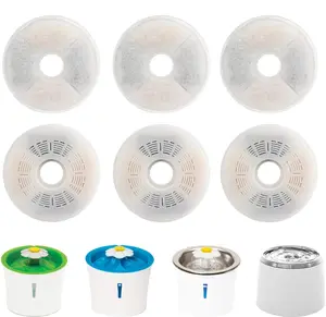 PET Standard Filters for Catit Design Senses Fountains and Catit Flower Fountains, Pack of 6