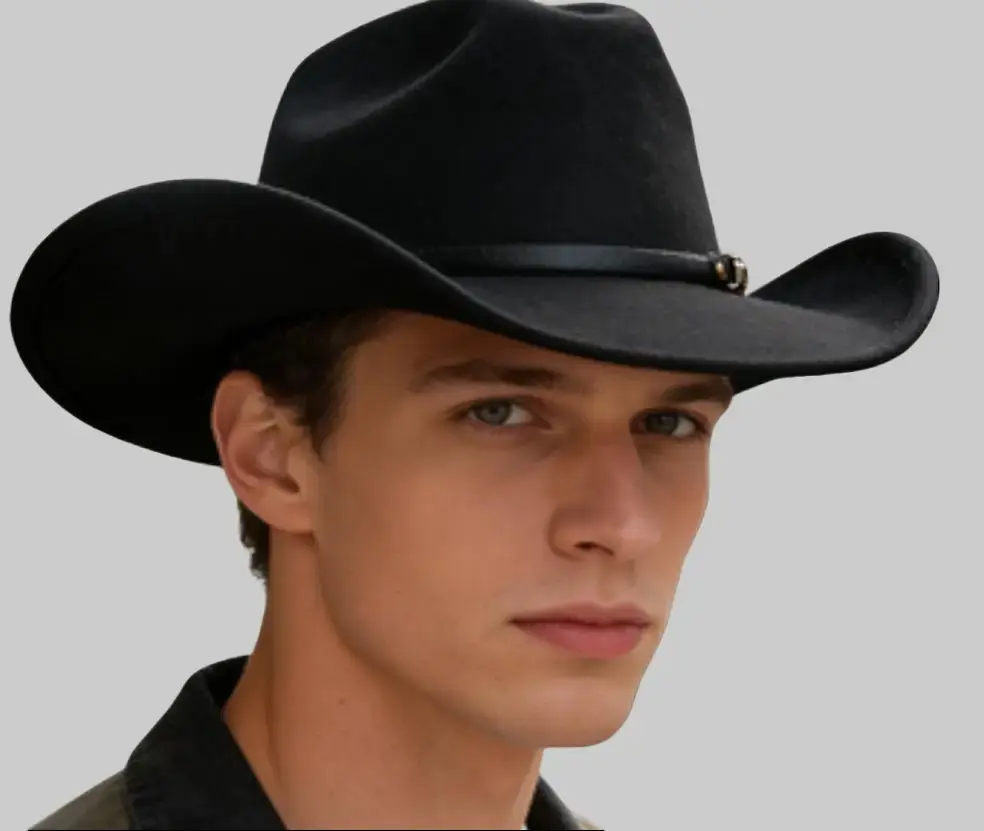Unisex Vintage Wide-Brim Cowboy Hat - Lightweight Synthetic Fabric, Durable, Perfect for Western Adventures, Urban Leisure, Western Parties, Perfect For Western Parties, Vintage Cowboy Hats