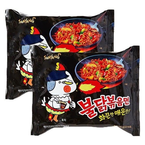 Samyang Buldak Hot Spicy Chicken Ramen Noodle Korean Stir-Fried Ramen, Original Flavor, Pack of 5