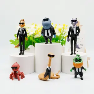6Pcs/Set The Bad Guys 2 Action Figures, Anime Model Toys, Cake Topper Decorations, Collectible Figurines for Kids & Adults