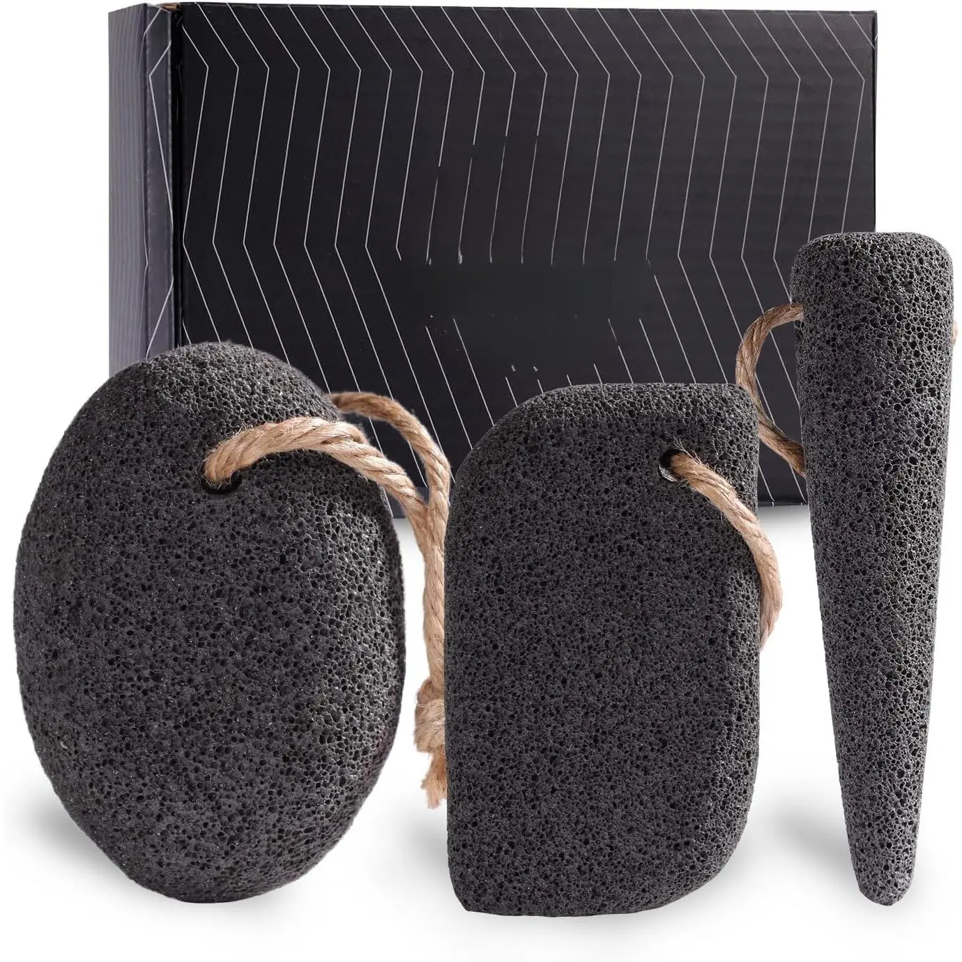 Natural Volcanic Pumice Stone for Feet Pumice Cleaning Stone for Sole of The Foot,Edges of The Foot,Toe Seams Deep Clean,Foot Scrubber for Dead Skin Remover 3 Shapes