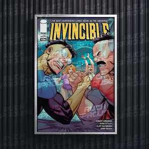 Invincible Comic Poster Unframed, Mark Grayson Comic Wall Art, Superhero Movie Home Decor, Gift for Comic Fans