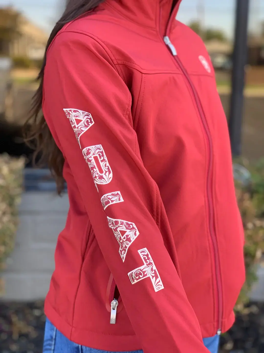 ARIAT WOMEN TEAM APAREJO SUN-DRIED TOMATO SOFT-SHELL JACKET