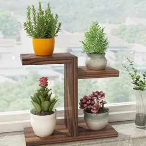 Chic Multi-Tiered Desktop Plant Stand – Versatile Wall Organizer for Living Room, Window Sill & Balcony, Perfect for Succulents, Pots & Home Decor – Compact Design for Tidy Spaces