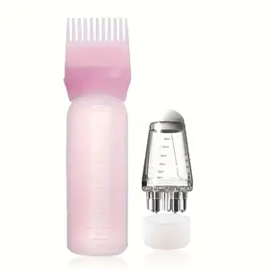 2Pcs scalp styling care tool 6OZ hair dye oil application bottle, professional hair dye comb bottle 6ml/0.2OZ scalp essential oil ball, scalp applicator