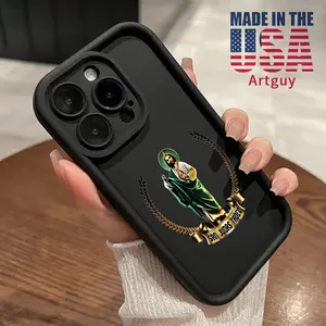 Phone case for iPhone 16 Pro Max 15 Plus 16E 14 13 12 11 XS XR Guardian Saint Advanced fashion gift Full Body Protection Shockproof Soft Silicone Cover