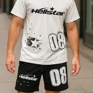 PlaceToBe2 Men's Black Casual Numerical & Letter Print Sports Shorts