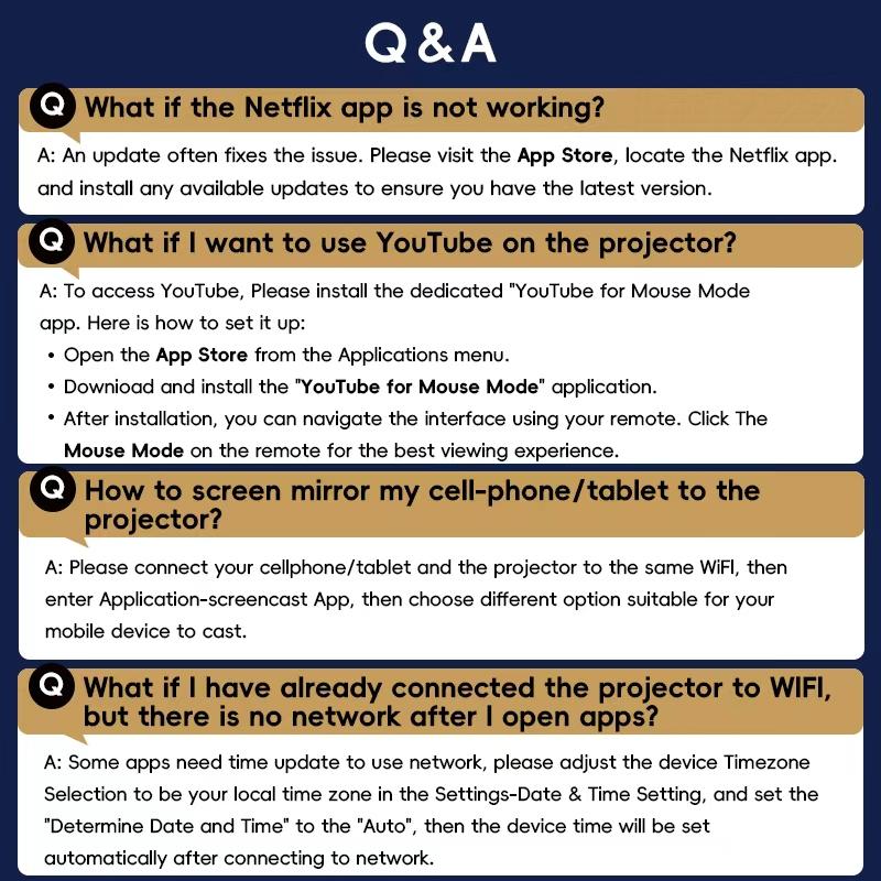 XBJ Mini Portable Projector with Wifi and BT5, 4K Support, Auto Keystone Adjustment, Pneumatic Mouse Remote Control for Outdoor/Bedroom Audio Watch Black Friday