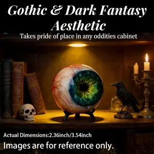 New Monster Eye Decoration, Realistic Eyeball Sculpture, Creative Resin Eye Art, Gothic Horror Halloween Home Decor, Unique Desk Ornament, Gothic Style, Dark Fantasy, Aesthetic