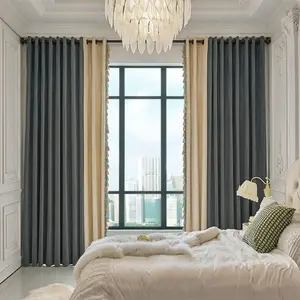 Luxurious European Tassel Curtain Set, Bedroom Curtains Arch, High-End Velvet Light Blocking Curtains, Elegant Embroidered Window Drapes, Home Decor