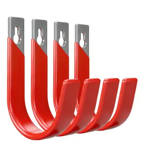 Outdoor Wall Mount Hook, Ladder Cable Water Pipe Holder, Tool Hanging Hook, Single Hook with Drill Hole, Durable and Reliable