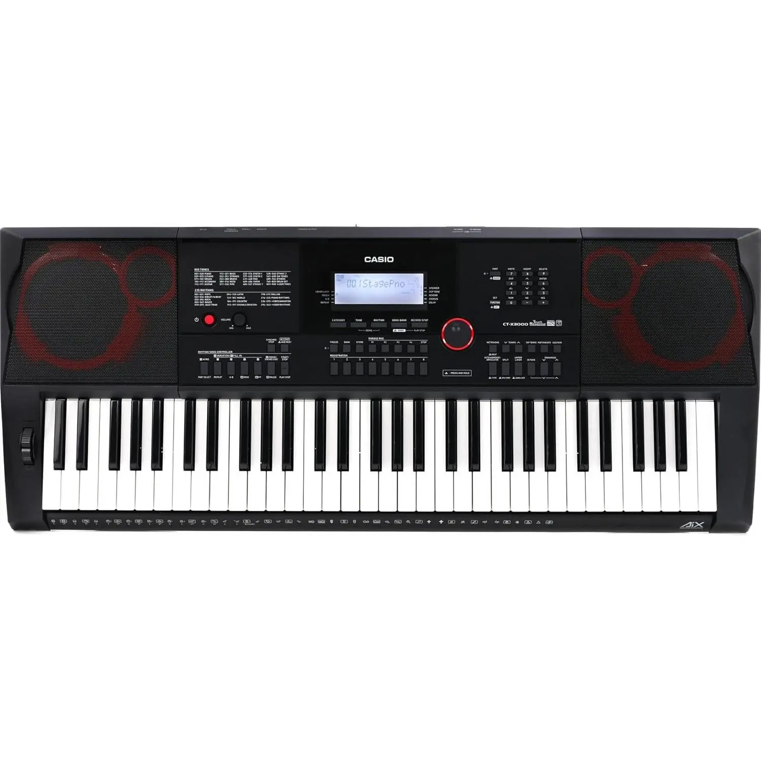 Casio CT-X3000 61-Key Portable Arranger Keyboard (Black)