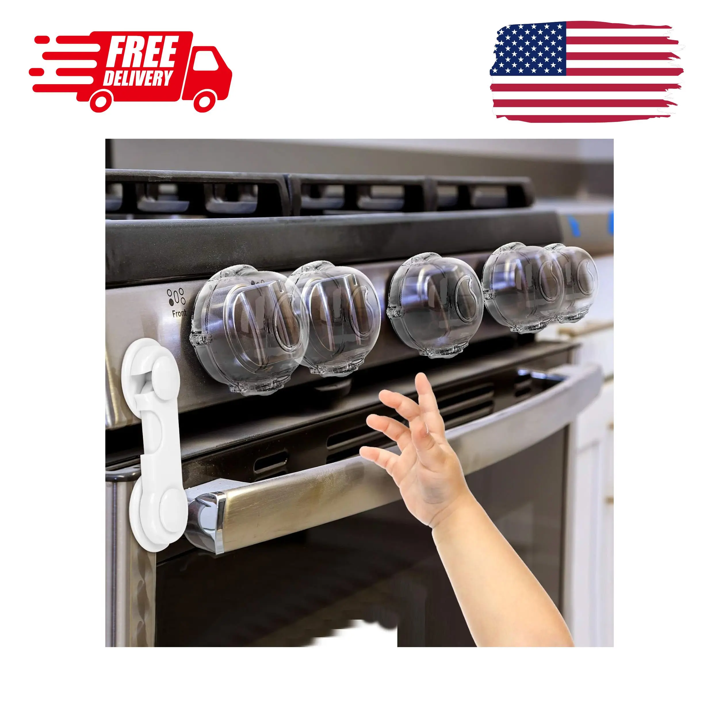 Gold Awards Winner - Stove Knob Covers for Child Safety (5 + 1 Pack)