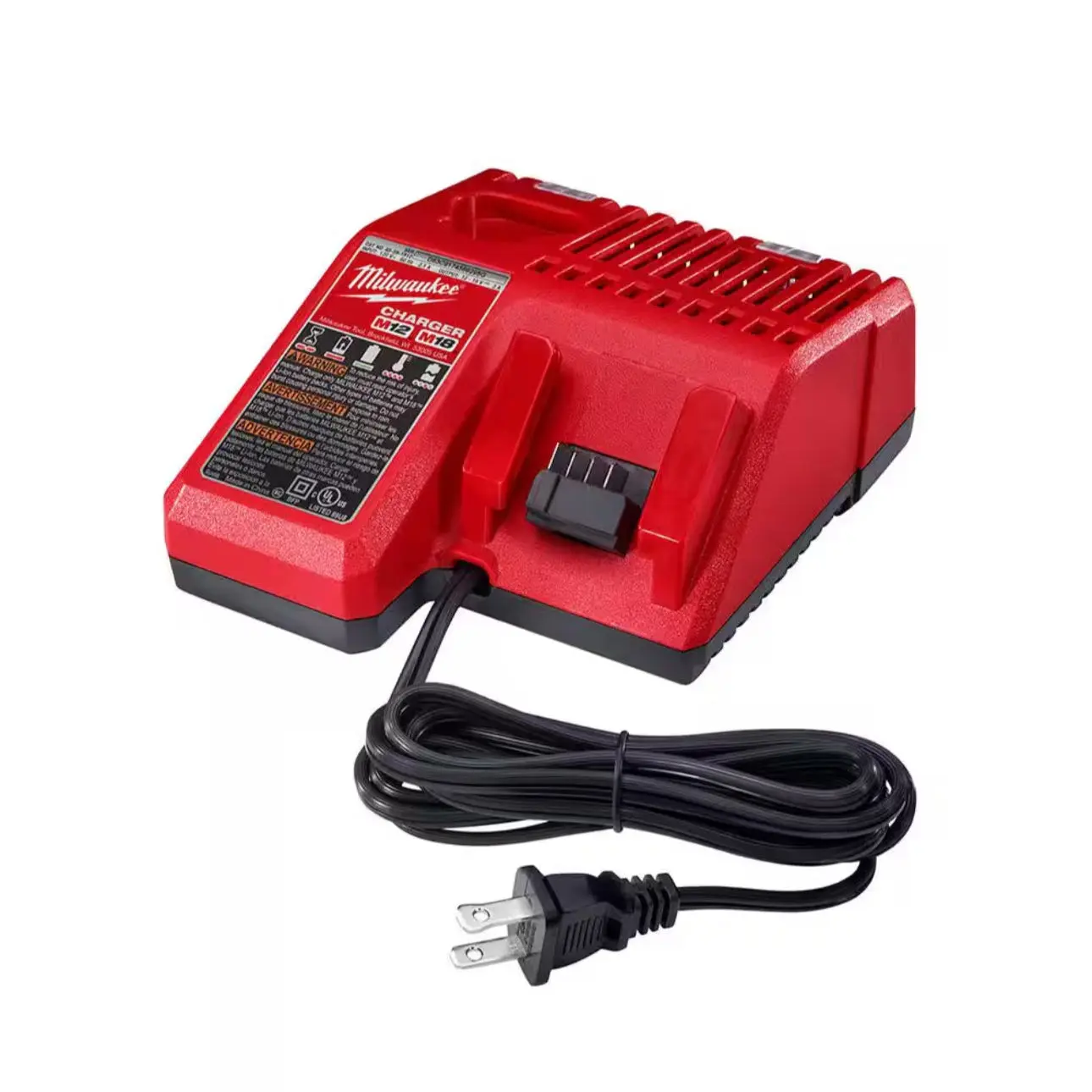 Milwaukee M18-M12 Multi-Voltage Power Tool Cell Charger with Protection, 30 Minutes Charging for M12 Batteries