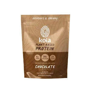 Koia Plant Based Protein Powder, Chocolate, 20g Protein, 3g Sugar, 6g Prebiotic Fiber, Pre & Post Workout, 21 Vitamins & Minerals, No Seed Oils, Dairy-Free, Gluten-Free, Non-GMO, 20 Servings, 30.3 oz