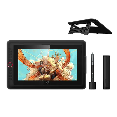 XPPen 13.3" Artist 13.3 Pro V2 Digital Writing Tablet (Education Device) - 1 Red Dial, 8 Shortcut Keys, Foldable Stand, 16384 Pen Pressure X3 Pro Stylus, Full-Laminated Anti-Glare Film, USB, Chip, Charger, Compatible with Windows macOS Android ChromeOS