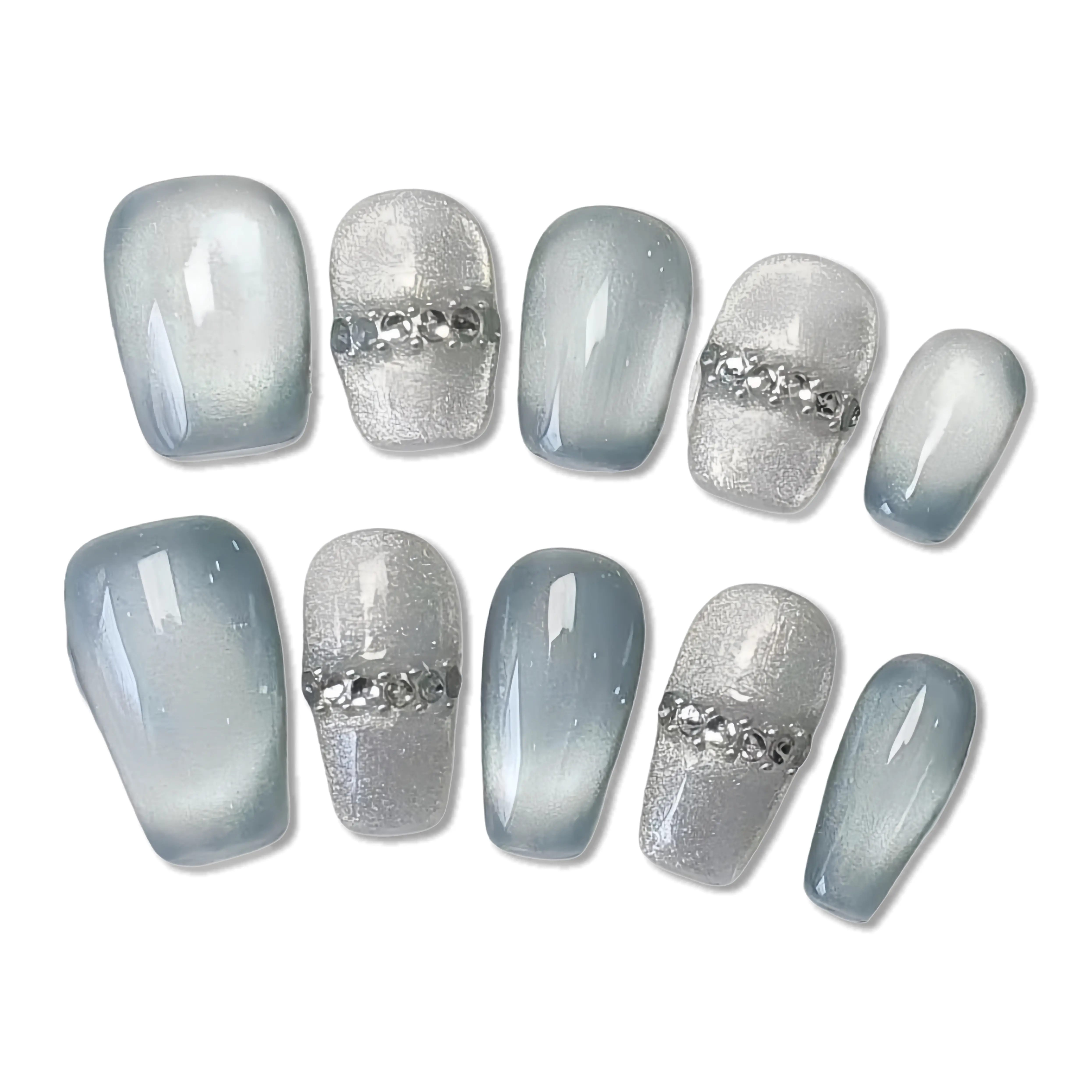 JC Handmade Acrylic Square Press-On Nails | Reusable, Salon-Quality, Long-Lastinghigh quality Press on nails 10 pcspress-on false nail Holiday Nail Art for Everyday Wear or Gift