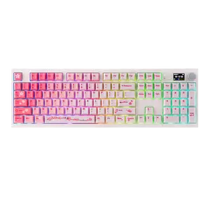 EPOMAKER QK108 Full Size Mechanical Keyboard with Screen & Knob QMK/VIA Creamy&Thocky Gasket RGB Backlit Hot Swap Mac Keycap 2.4G/BT Wireless Gaming Tiktokshopstockup Tiktokshopmothersday
