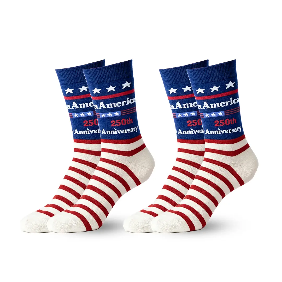 America 250th Anniversary Patriotic Socks for Women Men, Funny Socks Unisex 4th of July Socks Perfect Gift for Holiday