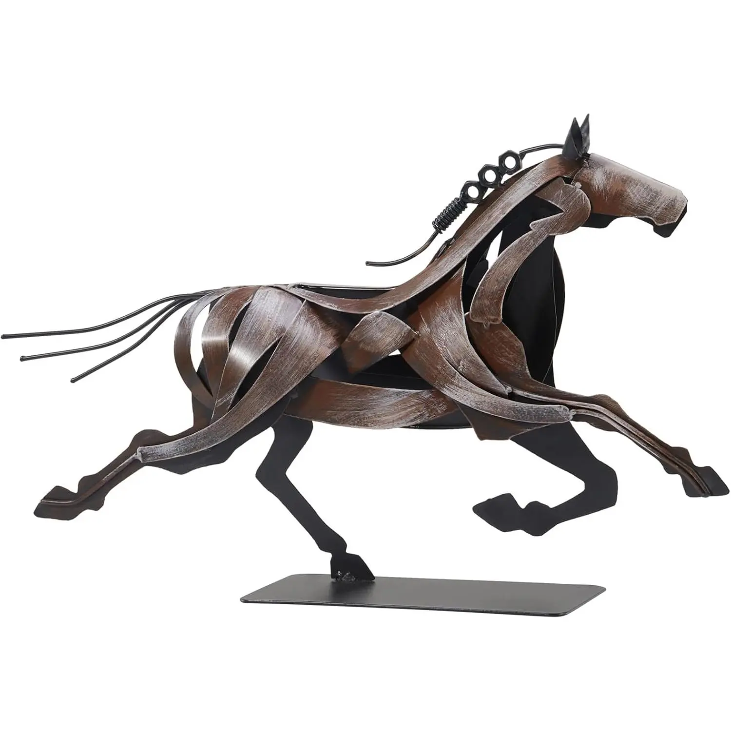 Rustic Running Horse Statue - Unique Metal Figurines for Home Decor, Gifts for Women & Men