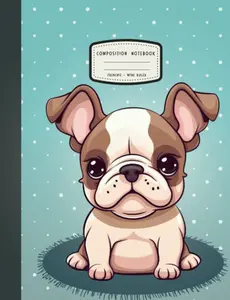 Frenchie Composition Notebook Wide Ruled: Cute French Bulldog Journal for Primary Kids to Bring Back to School