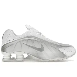 Nike Men's Shox R4 White Bright Crimson Metallic Silver, from StockX