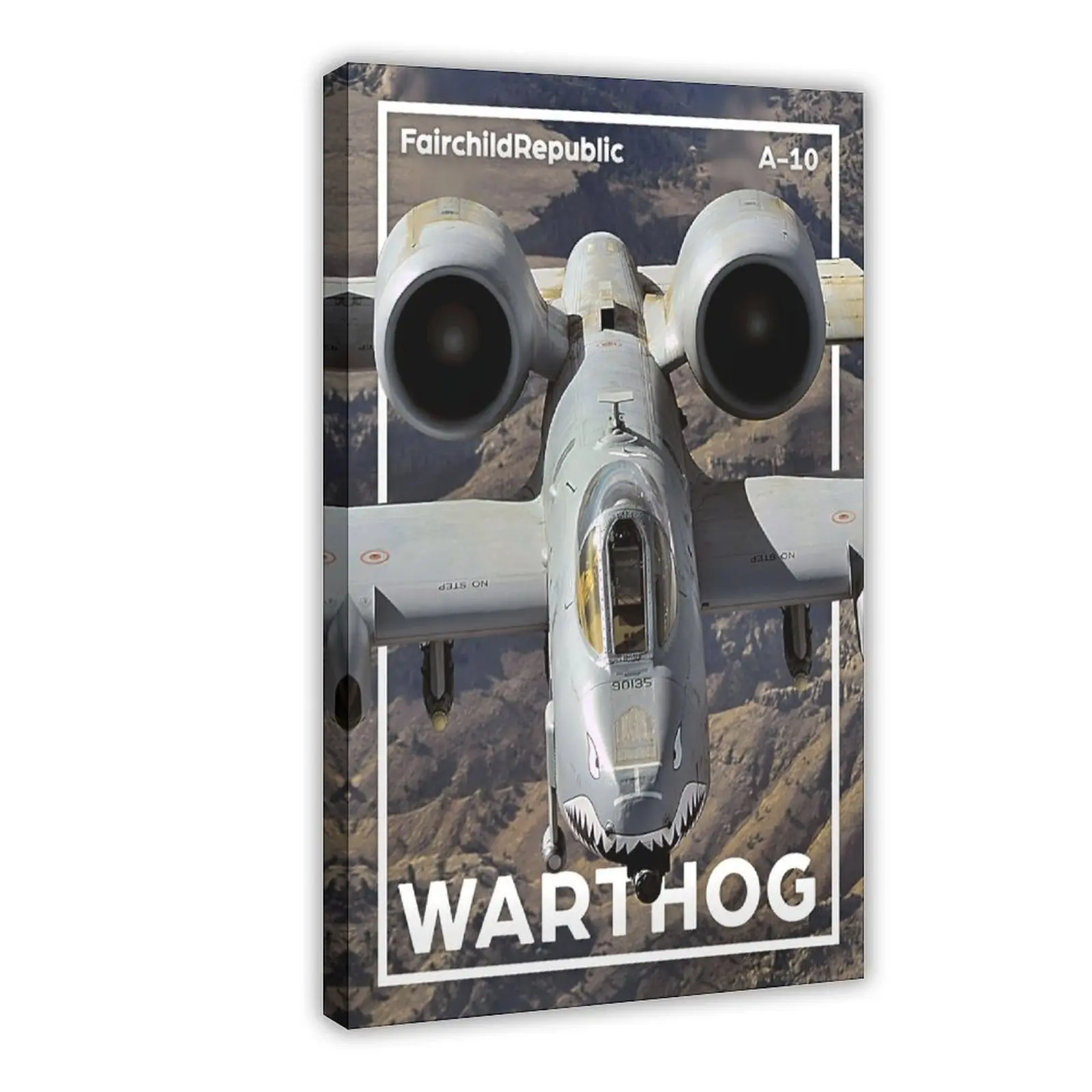 A10 Warthog Canvas Poster Wall Art for Home Bedroom Office Dorm Room Decor