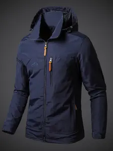 Men's Waterproof Jacket Windproof Casual Outerwear, Durable Lightweight Outdoor Gear, Perfect for Hiking and Camping, Comfortable Fit Design, Lightweight Sports Jacket