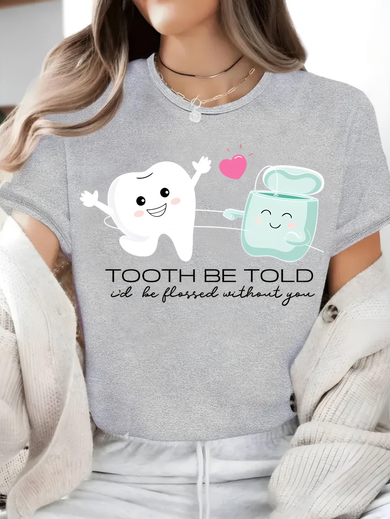 T-Shirts with Dental And Floss Prints, Shirts for Dental, Group Shirts for Dentists, Gifts for Dentists, Family T-Shirts for Dentists