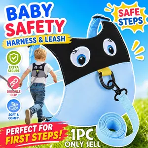 1pc traction safety teaching aid, a safety harness to prevent boys and girls from getting lost, cartoon design, suitable for walking and going to crowded places, a great early education gift