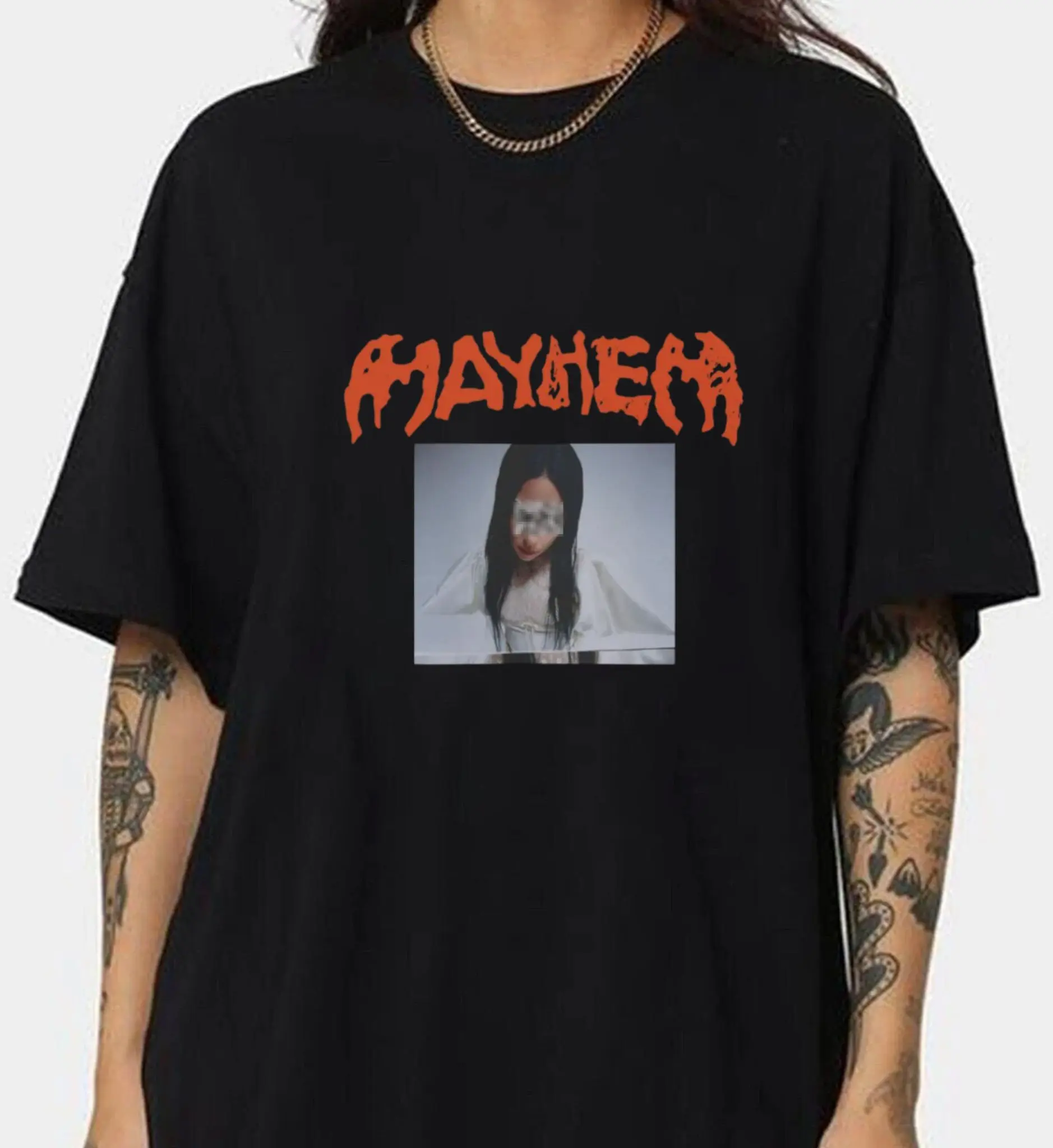 Mayhem Tshirt, Blurry Face Red Font Design Tee, Little Monsters Shirt, Pop Music Lover Shirt, Gift for Little Monster, Mayhem Shirt, Lady G shirt