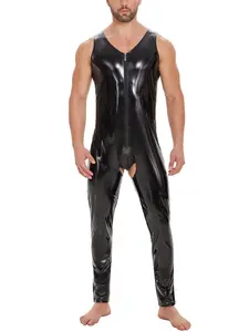 Men's Stage Performance Top, European and American Style Jumpsuit Vest, Ideal for Bars and Shows, Trendy Men's Clothing