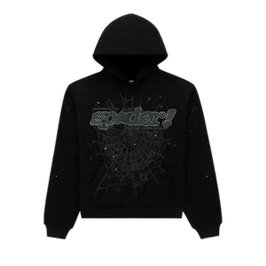 Sp5der Rhinestone Punk V2 Hoodie 'Black'