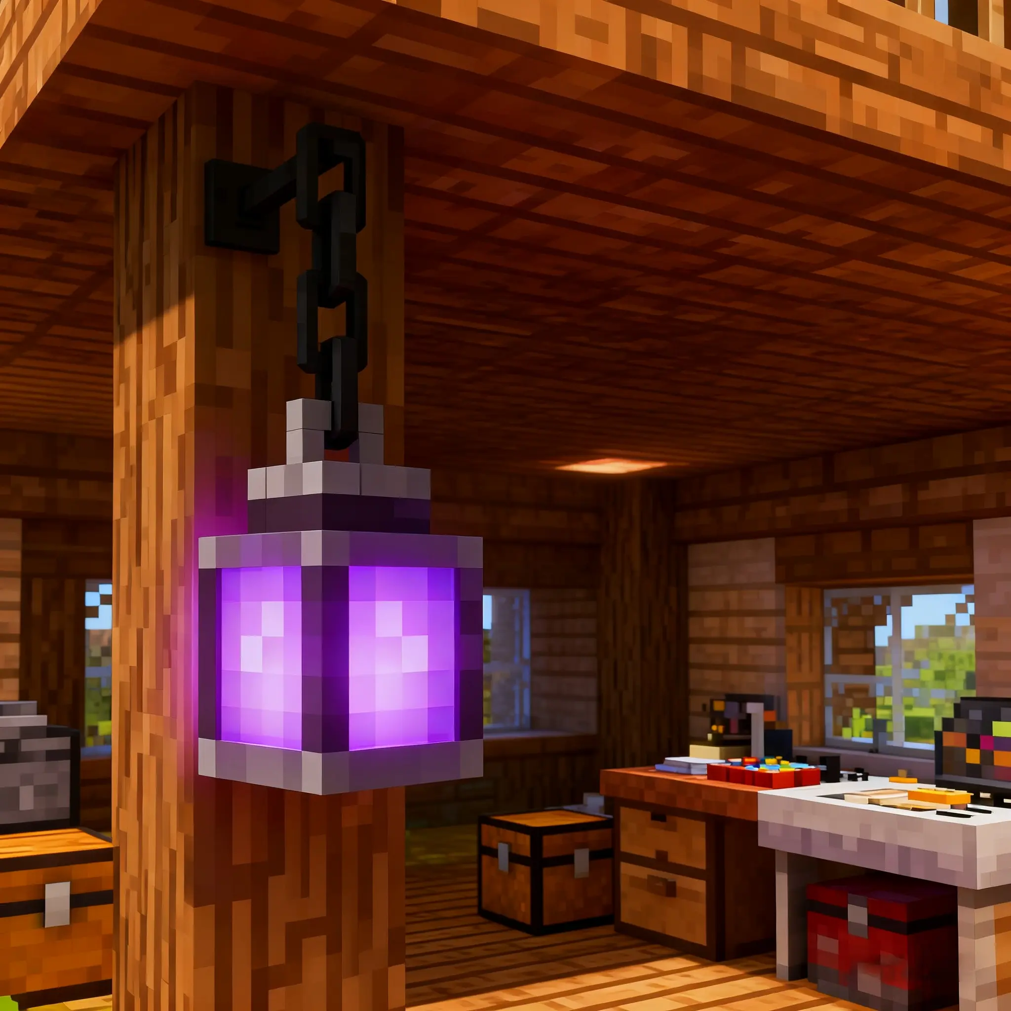 Pixel Mood Lantern by Lumihaven Decor – 16-Color USB-C RGB Lantern