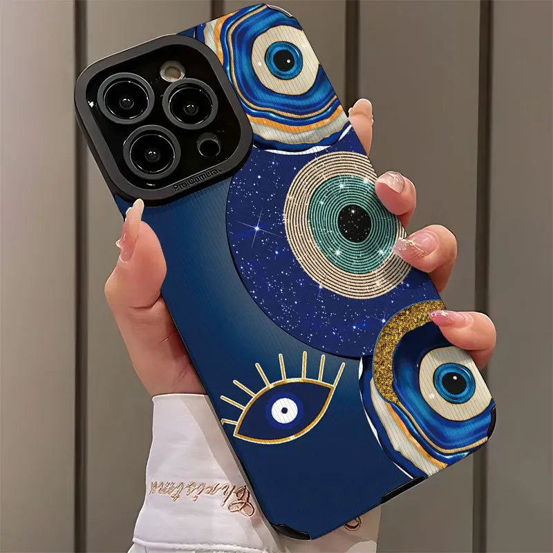Phone Case: Evil Eye Decorative Collage Pattern Phone Case Compatible with iPhone 17 AIR 16 15 14 13 12 11 X XS XSMAX Pro Plus Pro MAX  Samsung S21 22 23 24 25 26