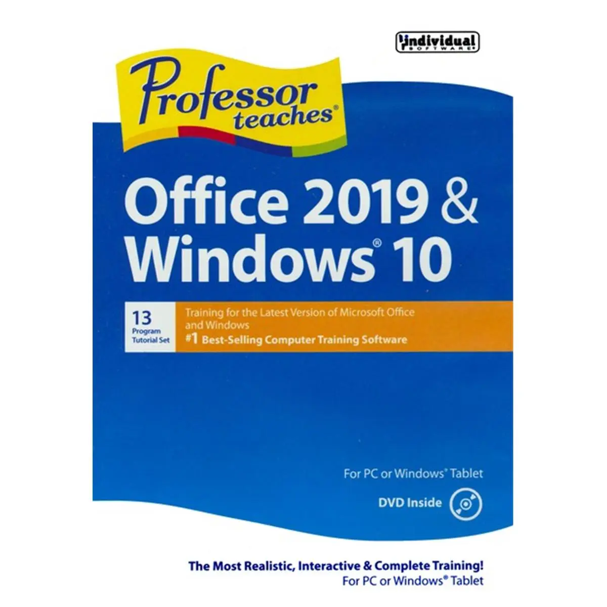 Individual Software Professor Teaches Office 2019 & Windows 10 Interactive Complete Training Set for PC & Tablet - Thin DVD Case